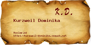 Kurzweil Dominika névjegykártya